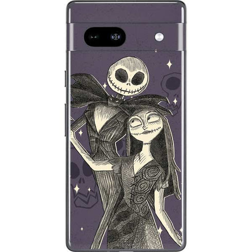 Disney The Nightmare Before Christmas Jack and Sally Art Google Pixel 7a Skin
